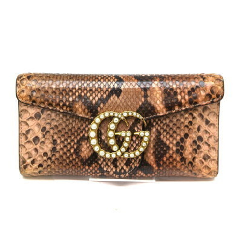 Gucci Wallet Gg Leather Pink Python - image 2